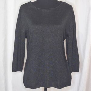 Carole Little Silk Shimmer Knit Top - Vintage XL (Modern Size L)